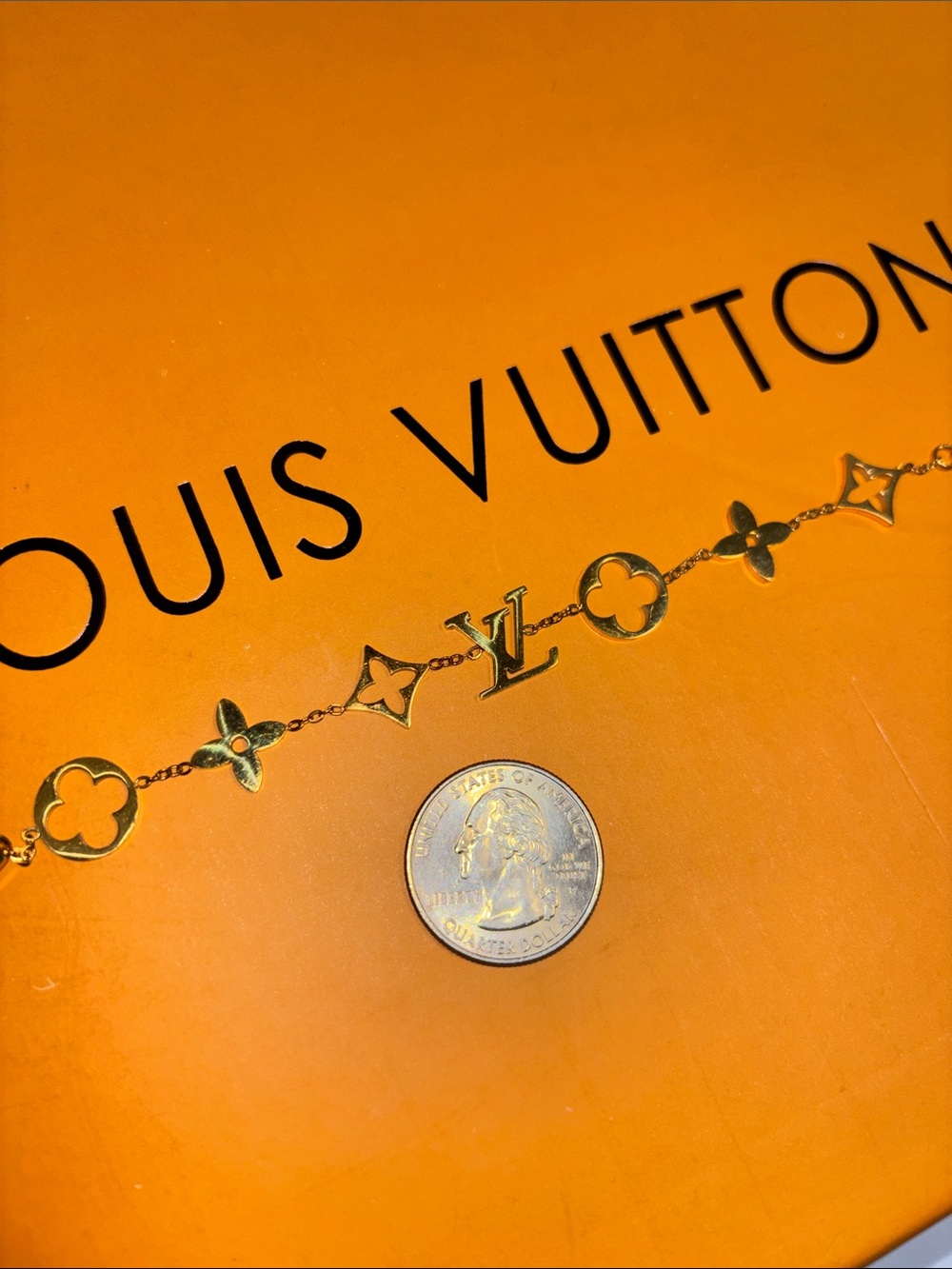 Louis Vuitton Gold Monogram Charm Bracelet - Picture 4 of 7